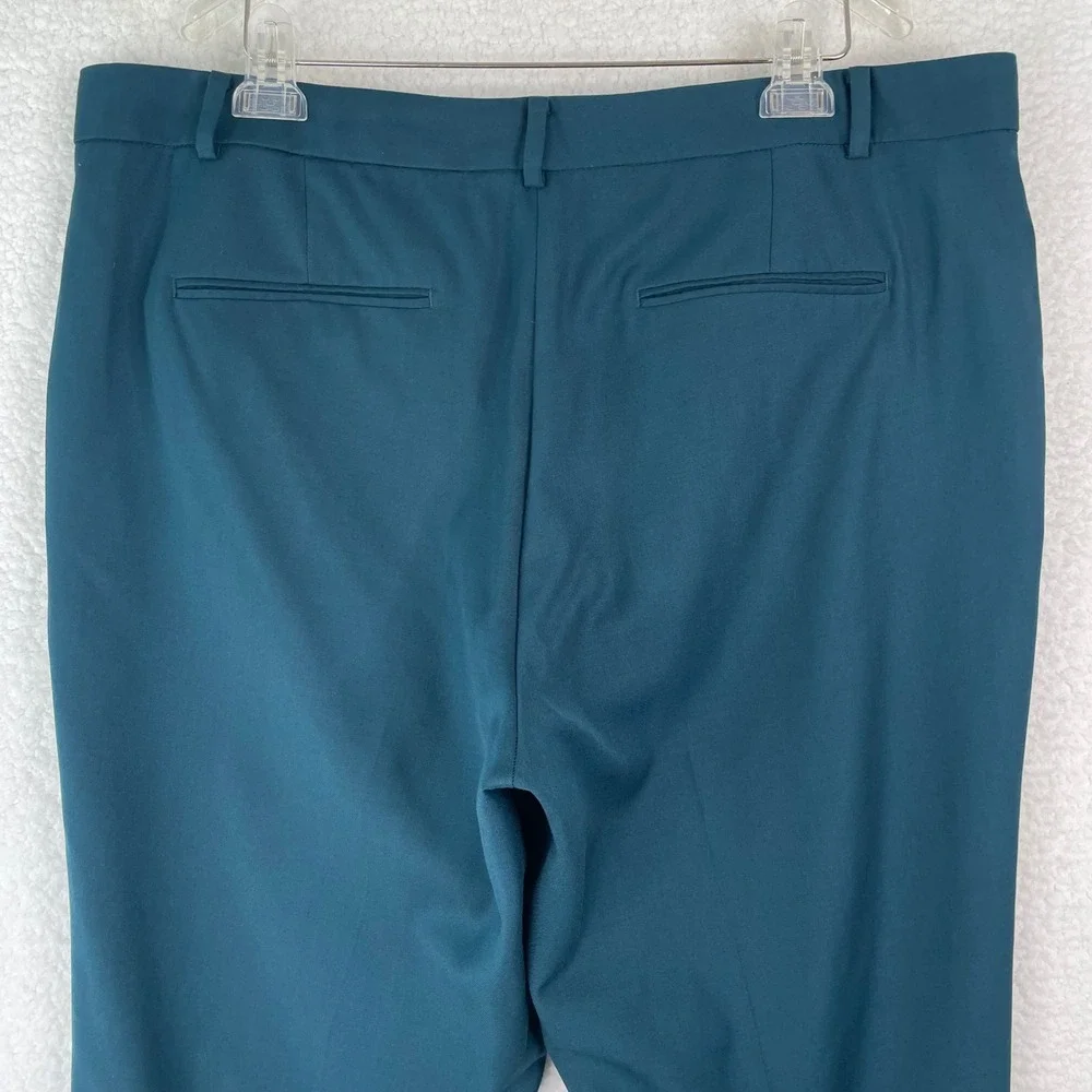 Ann Taylor Teal Blue Wool Blend Straight Leg Dress Pants Womens Size 16